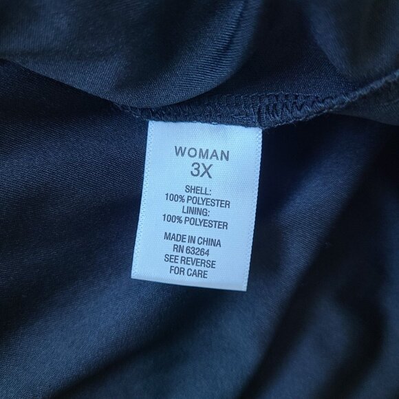 Roz & Ali Sequin Blouse 3X Black Evening Party NYE Pullover V-neck Plus - Picture 8 of 12